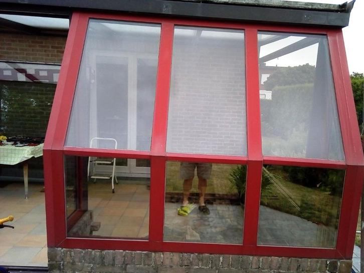 Zonwerende bronze-fumé vensters, Doe-het-zelf en Bouw, Glas en Ramen, Gebruikt, Gevelraam of Ruit, 80 tot 120 cm, Minder dan 80 cm