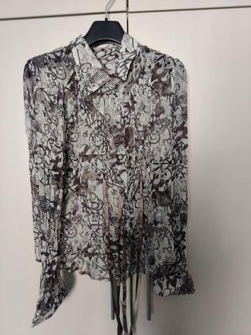 Blouse Bruno antognini, Kleding | Dames, Ophalen of Verzenden, Zo goed als nieuw, Grijs, Maat 42/44 (L)