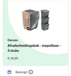 Vuilbak stapelbaar pmd glas karton, Ophalen, Zo goed als nieuw