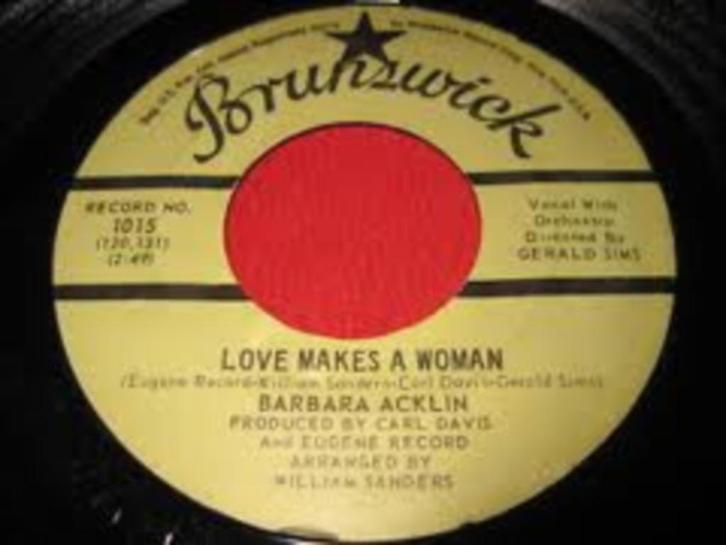 Barbara Acklin ‎– Love Makes A Woman' "popcorn '", Cd's en Dvd's, Vinyl Singles, Zo goed als nieuw, Single, R&B en Soul, 7 inch