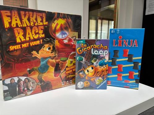 Bordspellen - Fakkel Race, La Cucaracha Loop, Linja - Nieuw, Hobby en Vrije tijd, Gezelschapsspellen | Bordspellen, Nieuw, Ophalen of Verzenden
