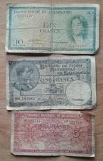 BELGIQUE/LUX: 3 BILLETS ANCIENS ALBERT 1ER/ DIVERS A VOIR!!!, Ophalen of Verzenden