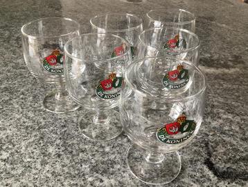6 SPLINTERNIEUWE GLAZEN PRINSKE DE KONINCK(bolleke) beschikbaar voor biedingen