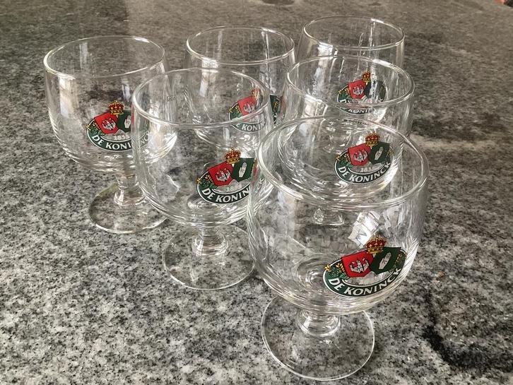 6 SPLINTERNIEUWE GLAZEN PRINSKE DE KONINCK(bolleke), Verzamelen, Glas en Drinkglazen, Nieuw, Bierglas, Ophalen of Verzenden