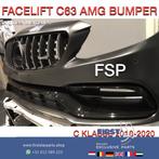 W205 C63 S AMG VOORBUMPER FACELIFT 2020 Mercedes C KLASSE OR, Pare-chocs, Avant, Utilisé, Enlèvement ou Envoi