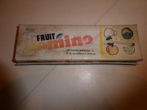 fruit domino, Kinderen en Baby's, Speelgoed | Houten speelgoed, Gebruikt, Overige typen, Ophalen of Verzenden