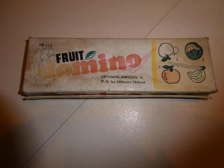 fruit domino, Kinderen en Baby's, Speelgoed | Houten speelgoed, Gebruikt, Overige typen, Ophalen of Verzenden