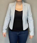 Deftige lichtblauwe blazer met schoudervulling (M/38), Maat 38/40 (M), Blauw, Ophalen of Verzenden, Zo goed als nieuw