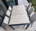 Tuinset : Tafel (keramisch blad ) /6 stoelen /beschermhoes, Tuin en Terras, Tuinsets en Loungesets, Ophalen, Zo goed als nieuw