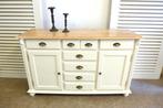 Prachtige wit landelijk dressoir, Ophalen, 100 tot 150 cm, Zo goed als nieuw, Grenenhout