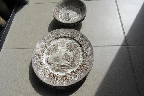 vintage borden en kommetjes, Antiek en Kunst, Antiek | Glaswerk en Kristal, Ophalen