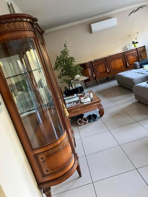 Vitrinekast + dressoirkast met marmerblad., Huis en Inrichting, Kasten | Vitrinekasten, Zo goed als nieuw, Glas, Ophalen