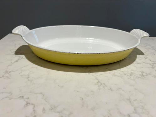 Vintage Le Creuset ovenschaal 32 cm in gebruikte staat, Huis en Inrichting, Keuken | Potten en Pannen, Gebruikt, Overige typen