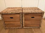 Teak nachtkastjes (2 stuks), Huis en Inrichting, Slaapkamer | Nachtkastjes, Ophalen