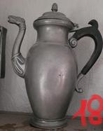 Cafetière Etain avec Anse en bois, Antiquités & Art, Enlèvement