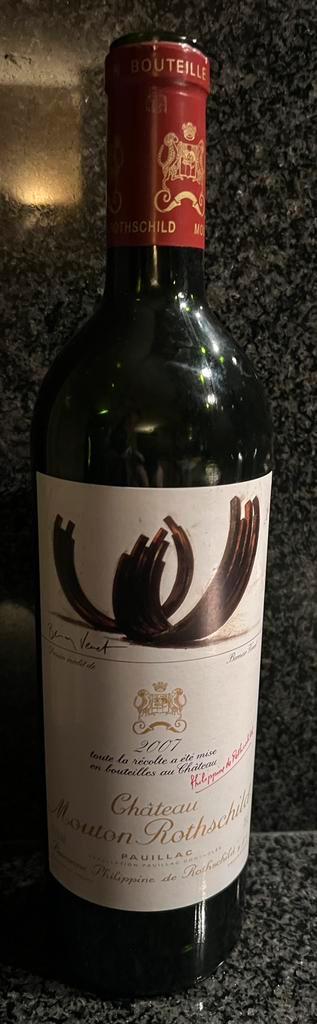 Fles (LEEG) Château Mouton Rothschild 2007, Verzamelen, Wijnen, Gebruikt, Rode wijn, Ophalen
