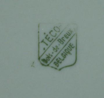 TECO BOIS-DE-BREUX KOFFIEPOTJE CELADON PORSELEIN CA 1935 beschikbaar voor biedingen