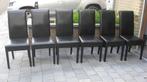 6 eetkamerstoelen, Vijf, Zes of meer stoelen, Gebruikt, Zwart, Ophalen