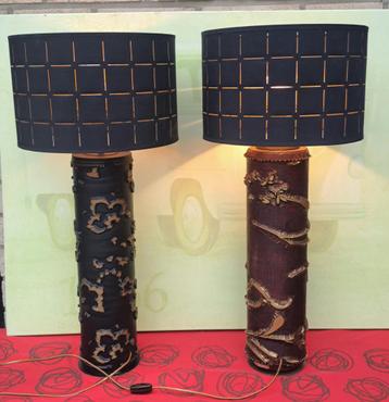 Rollamp 2x 19e eeuwse bedrukking, Antiek en Kunst, Ophalen
