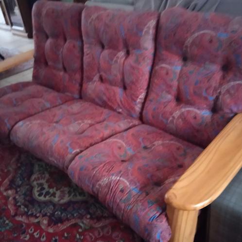 Zetel, 3 pers., uitneembare kussens, heel goede staat, Huis en Inrichting, Zetels | Zetels en Chaises Longues, Ophalen