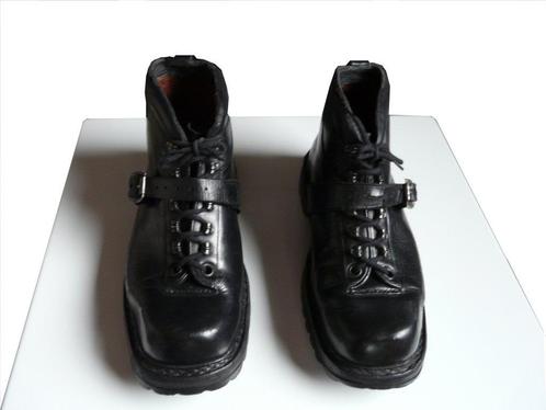 Vintage puur leren werklaarzen M40, Kleding | Heren, Schoenen, Gedragen, Werkschoenen, Zwart, Ophalen