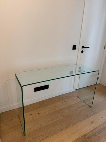 Wandtafel / glazen console tafel beschikbaar voor biedingen