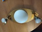 Plafondlamp met 2 spots. Goud en wit, Ophalen, Zo goed als nieuw