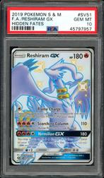 Reshiram GX PSA 10 - SV51/SV94 - Soleil et lune - Dates cach, Enlèvement ou Envoi, Comme neuf, Cartes en vrac