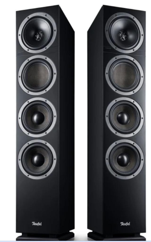TEUFEL THEATER 500 VLOERSTAANDE SPEAKERS, Audio, Tv en Foto, Luidsprekerboxen, Zo goed als nieuw, Front, Rear of Stereo speakers