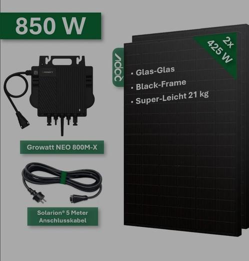 Zonnepaneel basis set 800W, Doe-het-zelf en Bouw, Zonnepanelen en Toebehoren, Zo goed als nieuw, Paneel, Ophalen