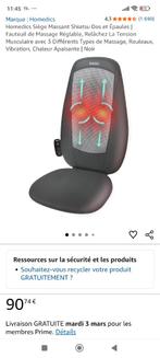 État impeccable - Siège de massage HoMedics, Enlèvement ou Envoi, Comme neuf, Autres types