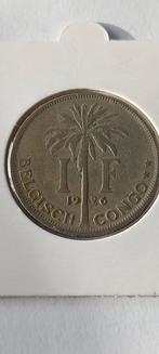 Zeer mooie 1 frank Belgisch Congo 1926 vlaams, Postzegels en Munten, Verzenden, Metaal, Losse munt
