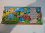 Puzzel - beren, Kinderen en Baby's, Speelgoed | Kinderpuzzels, 10 tot 50 stukjes, Van hout, Gebruikt, 2 tot 4 jaar