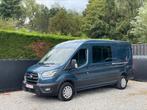 Ford Transit dubbel cabine 6 zitpl. BTW incl - full service, Auto's, Ford, 1998 cc, 4 cilinders, Blauw, 6 zetels