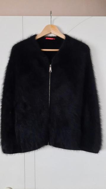 PRADA, zwart mouwloos jasje met rits. Maat 42. beschikbaar voor biedingen