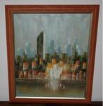 vintage schilderij James Bonsall Manhattan, Antiek en Kunst, Kunst | Schilderijen | Modern, Ophalen of Verzenden