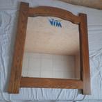 Spiegel met houten omlijsting, Huis en Inrichting, Woonaccessoires | Spiegels, Ophalen, Gebruikt