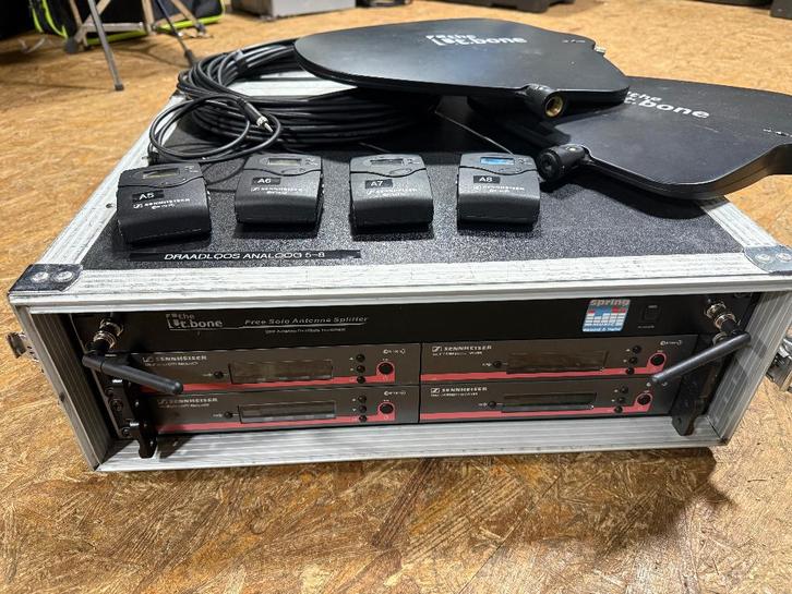 Set van 4 Sennheiser EW100 G3 met toebehoren, Musique & Instruments, Microphones, Utilisé, Autres types, Sans fil, Enlèvement