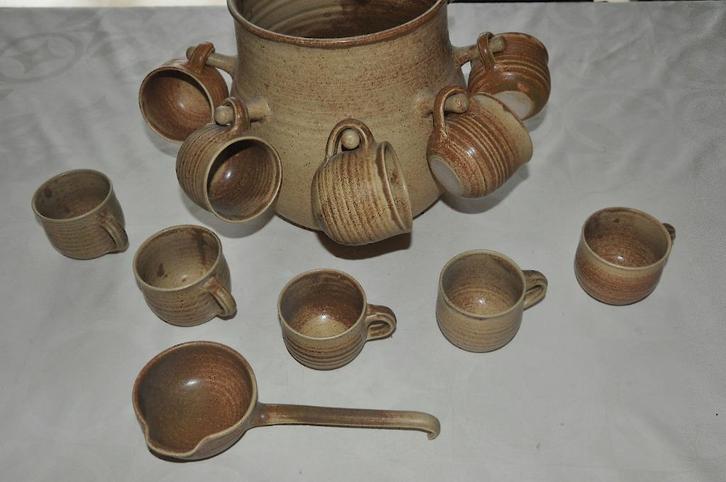 Meerdelige set in aardewerk, Antiek en Kunst, Antiek | Servies los, Ophalen