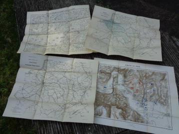 Stafkaarten Frans - Duitse oorlog 1870/71 , 4 stuks beschikbaar voor biedingen