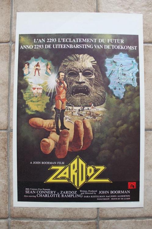 filmaffiche Sean Connery Zardoz 1974 filmposter, Verzamelen, Posters, Zo goed als nieuw, Film en Tv, A1 t/m A3, Rechthoekig Staand