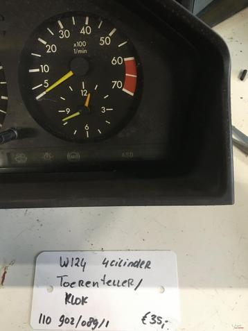 Mercedes W124 Toerenteller / klokje