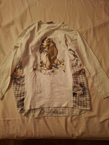 Longsleeve met hondje Lady Monnalisa maat 140 beschikbaar voor biedingen