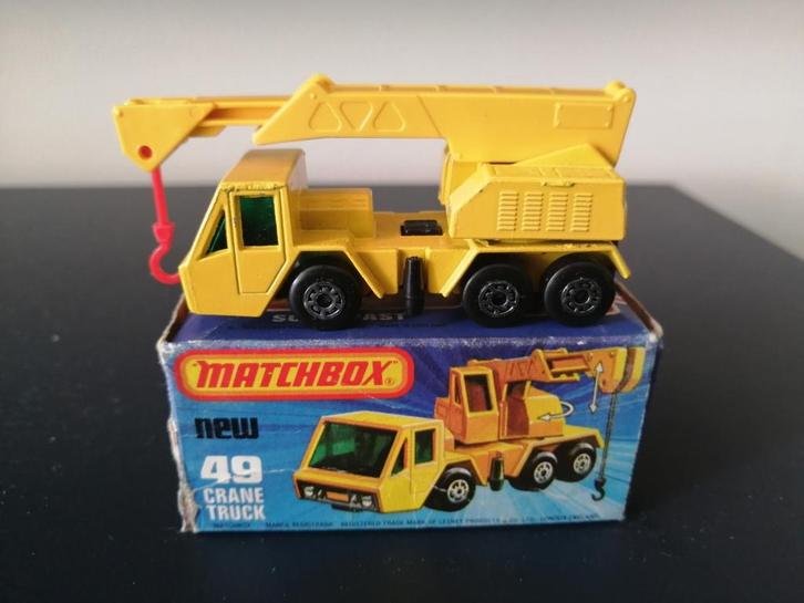 Lesney Matchbox Superfast #49 Crane Truck in doosje, Hobby en Vrije tijd, Modelauto's | Overige schalen, Zo goed als nieuw, Ophalen of Verzenden