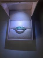 14k geelgouden ring met 22 smaragden (4.04ct), Handtassen en Accessoires, Ringen, Goud, Goud, Ophalen of Verzenden, Zo goed als nieuw