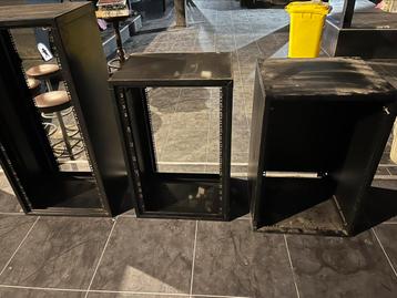 19 inch racks - studio rack, dj rack, versterkers, Enlèvement, Utilisé