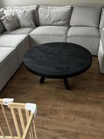 Salontafel zwart rond, Huis en Inrichting, Ophalen, Gebruikt, 50 tot 100 cm, Teakhout