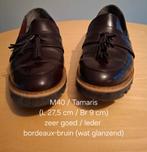 M40 Tamaris lederen moccasins zeer goed, Vêtements | Femmes, Chaussures, Tamaris, Enlèvement ou Envoi, Comme neuf, Sabots