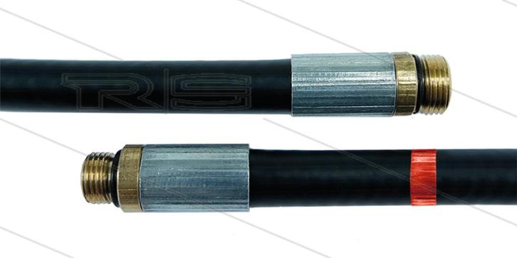 Zwarte Rioolslang 25m met Dubbele Koppeling 200 Bar, Auto diversen, Overige Auto diversen, Verzenden