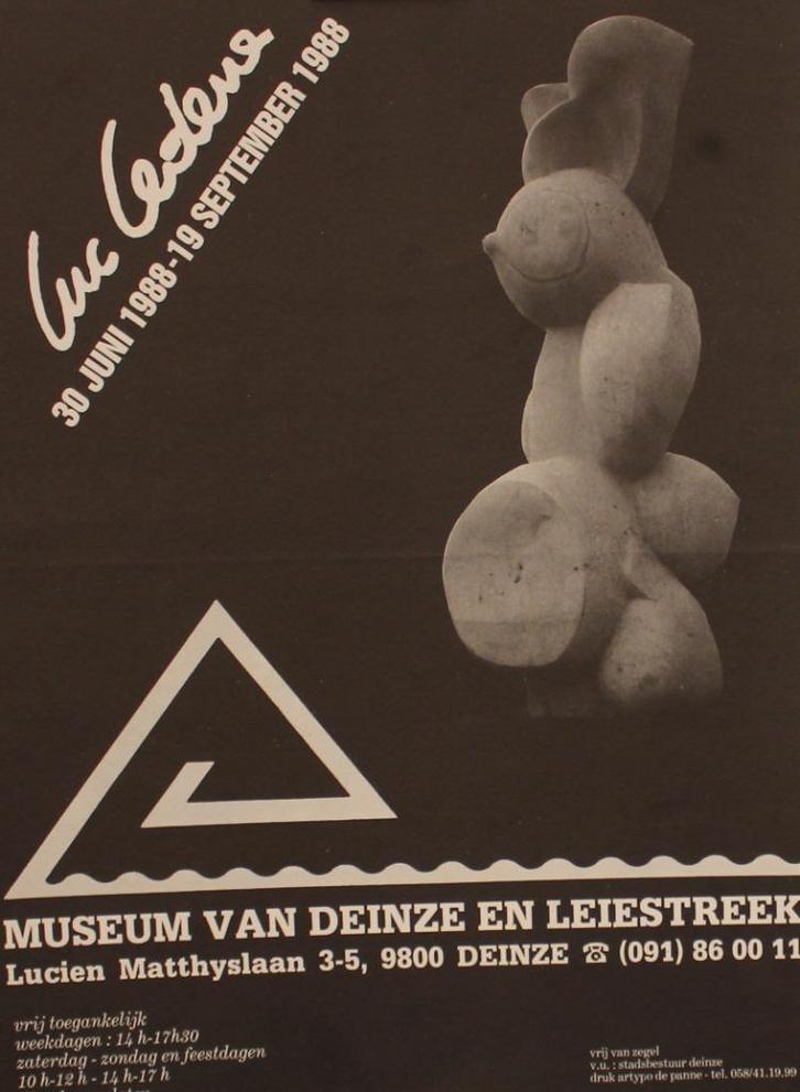 Luc Ledene MUSEUM VAN DEINZE EN LEIESSTREEK AFFICHE 1998, Verzamelen, Posters, Ophalen of Verzenden